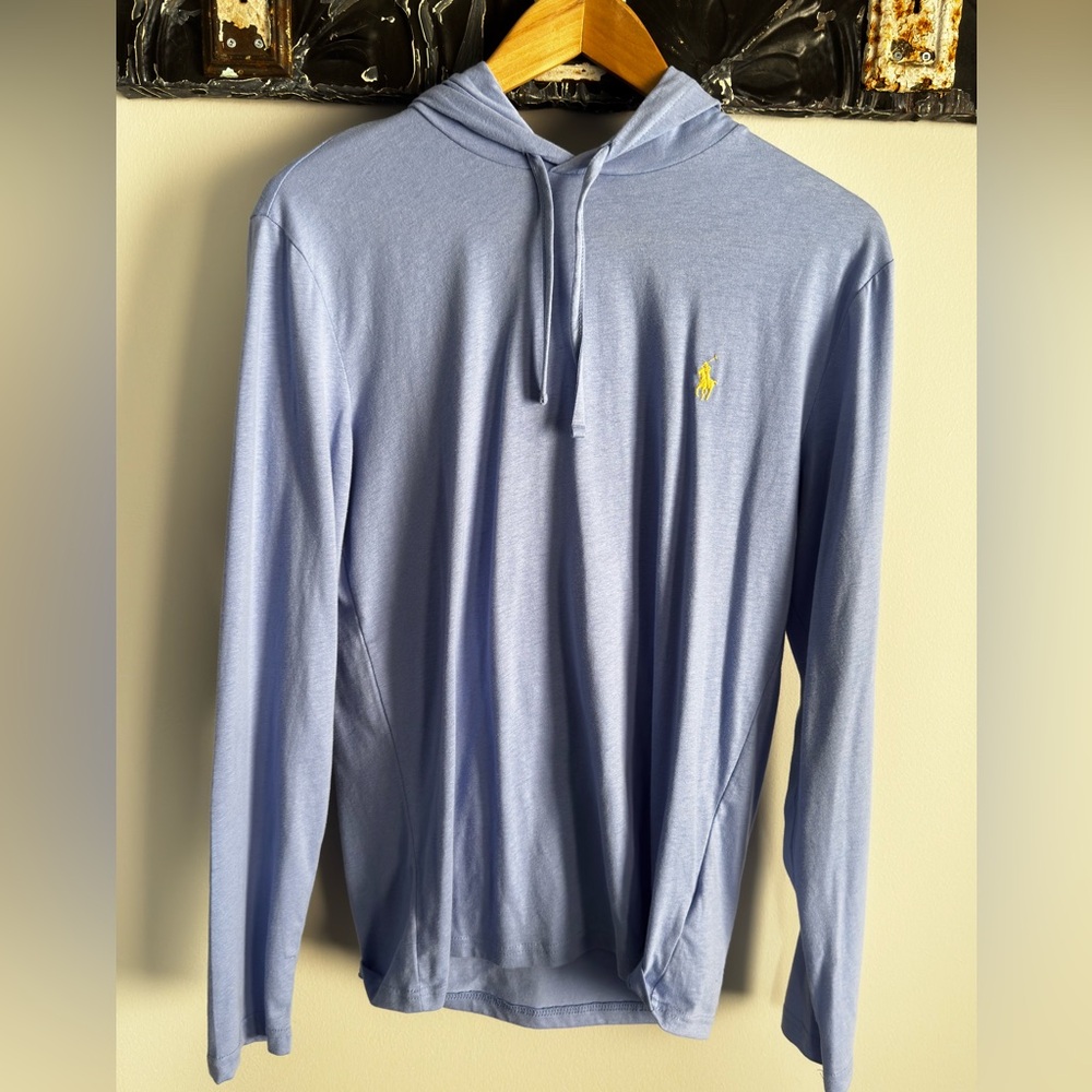 Polo by Ralph Lauren Men's Light Blue Hoodie
